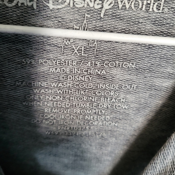Disneyland Walt Disney World Mickey Mouse distressed Vintage look hoodie size XL - Picture 5 of 5